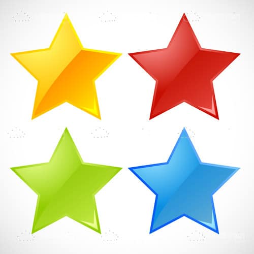 Different Coloured Stars